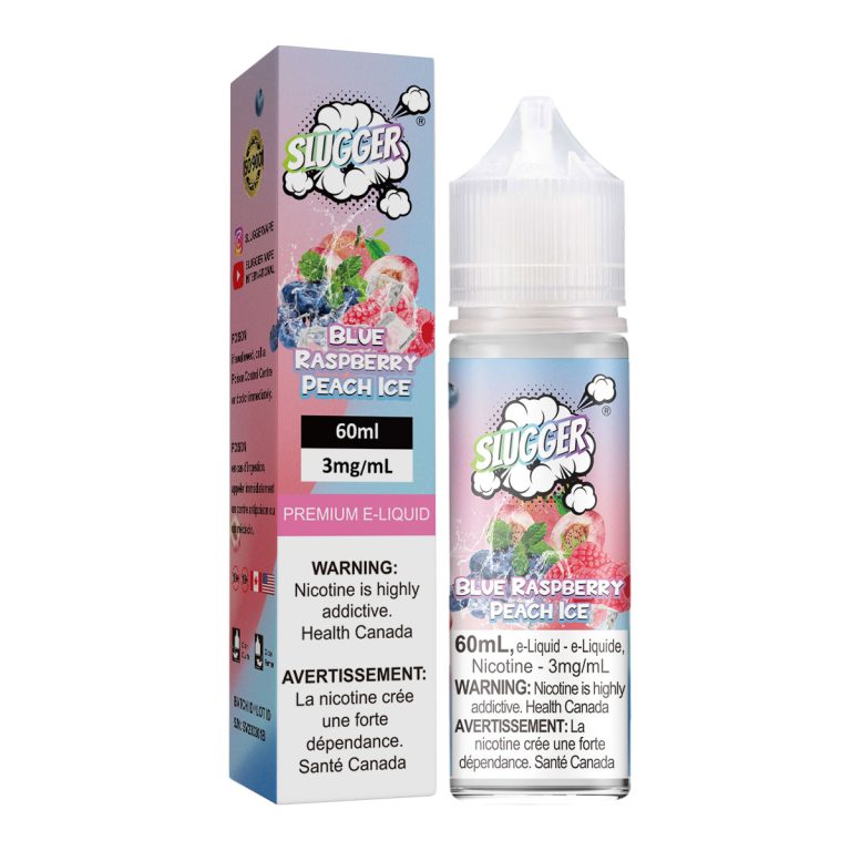 Slugger Blue Raspberry Peach Ice 60ml Freebase E-Liquid - Best Price in Pakistan | Vaporslobby