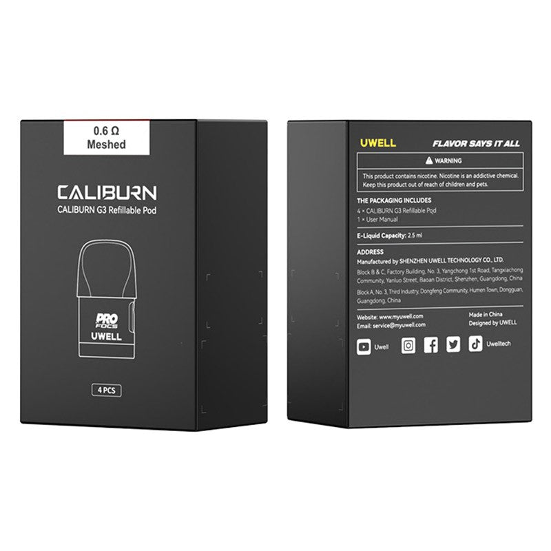 Uwell Caliburn G3/GK3 Empty Pod Cartridge 2.5ml - Best Price | Vaporslobby