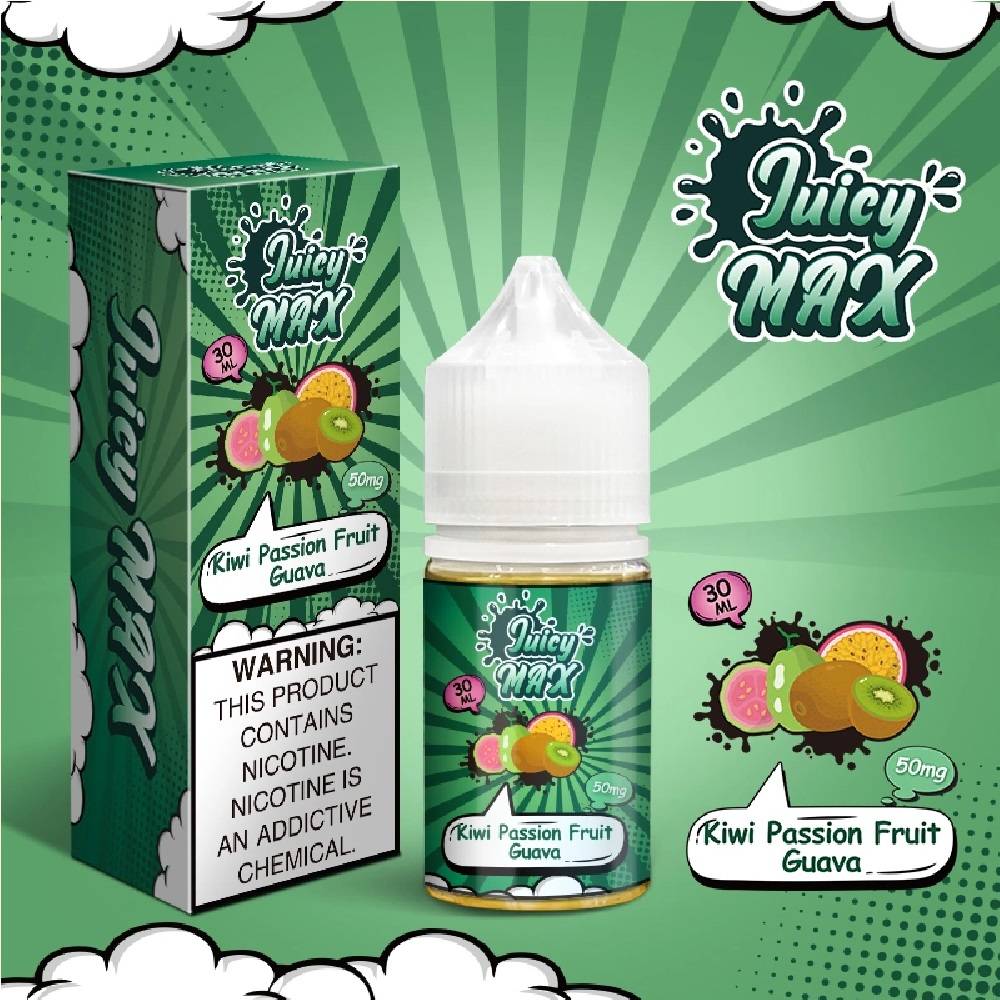 Juicy Max Kiwi Passion Fruit Guava Nic salt 30ml in Pakistan 