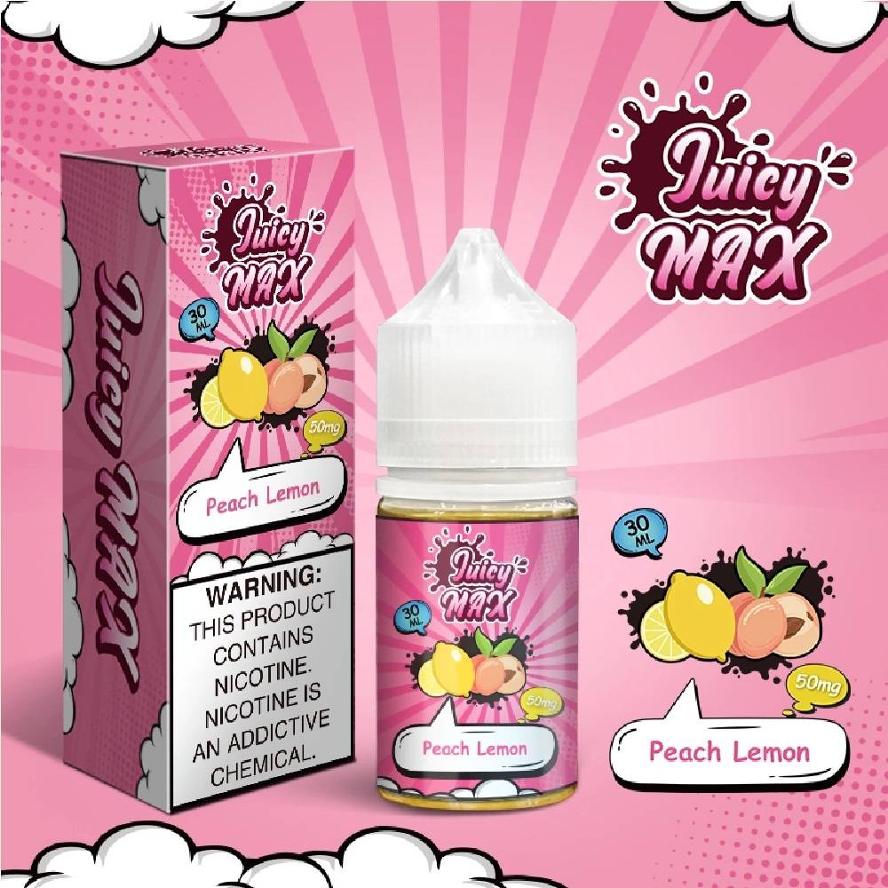 Juicy Max Peach Lemon Nic Salt 30ml E-Liquid in Pakistan