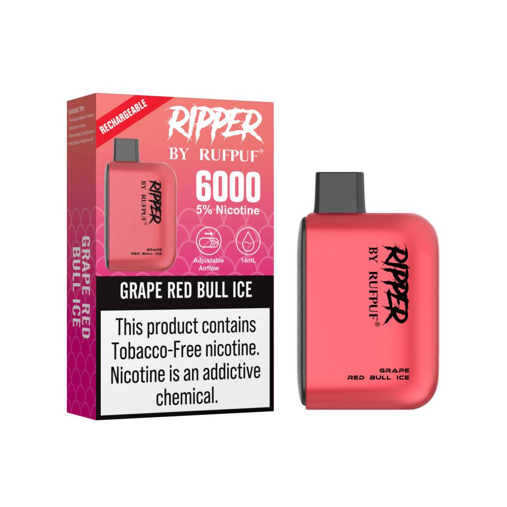 Rufpuf Ripper Grape Red Bull Ice Disposable Vape in Pakistan