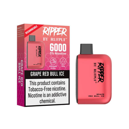 Rufpuf Ripper Grape Red Bull Ice Disposable Vape in Pakistan