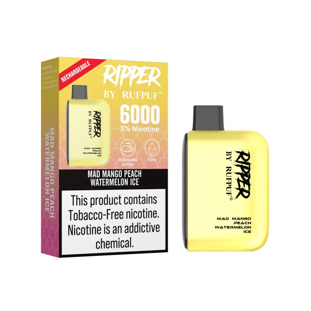 Rufpuf Ripper Mad Mango Peach Watermelon ice Disposable Vape in Pakistan