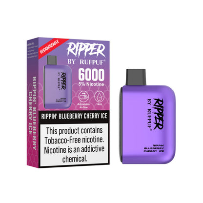 Rufpuf Ripper Rippin Blueberry Cherry Ice Disposable Vape in Pakistan