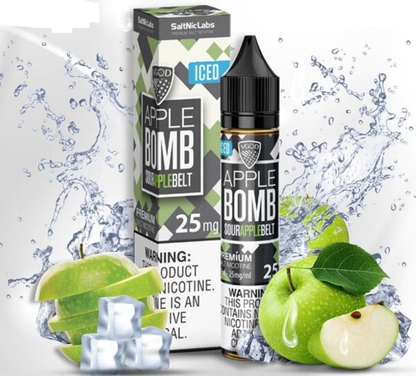 Vgod Iced Apple Bomb Salt Nic 30ml E-Liquid - 25mg/50mg | Vaporslobby