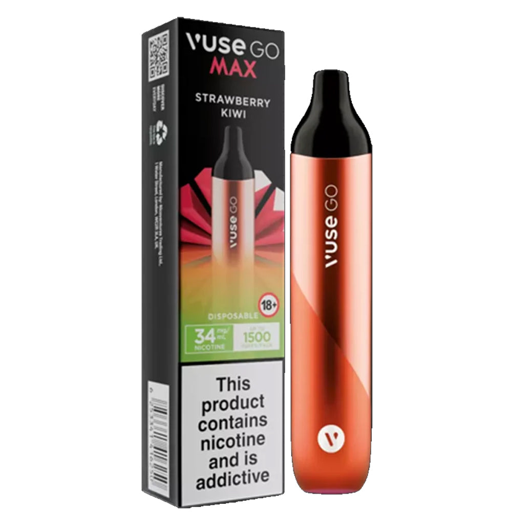 VUSE GO DISPOSABLE VAPE - STRAWBERRY KIWI - 1500 PUFFS (34MG)