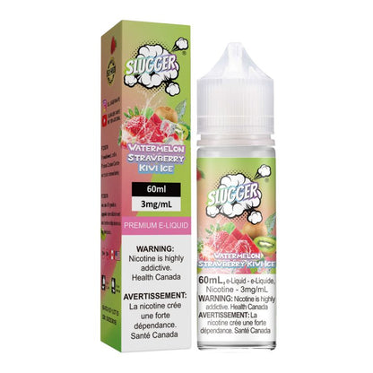 Slugger Watermelon Strawberry Kiwi Ice Freebase 60 E-Liquid - Best Price in Pakistan | Vaporslobby