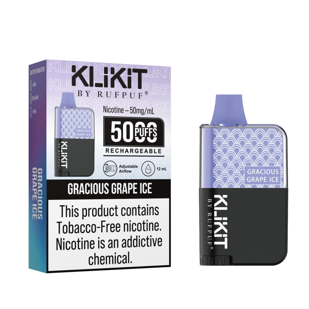 Rufpuf Klikit Disposable Vape Gracious Grape Ice in Pakistan - Best Price | Vaporslobby