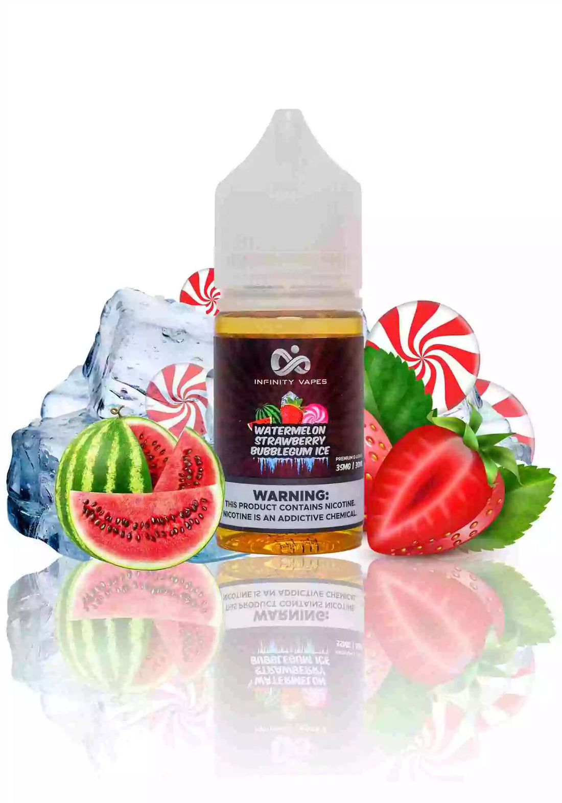 INFINITY WATERMELON STRAWBERRY BUBBLEGUM ICE 30ML (35MG-50MG)